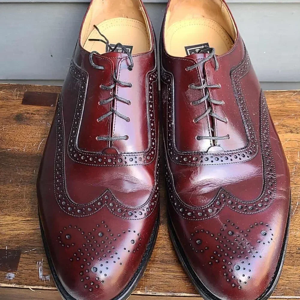 Bostonian Burgundy Houghton Leather Lace Shoes size 12 D NEW NIB NWT